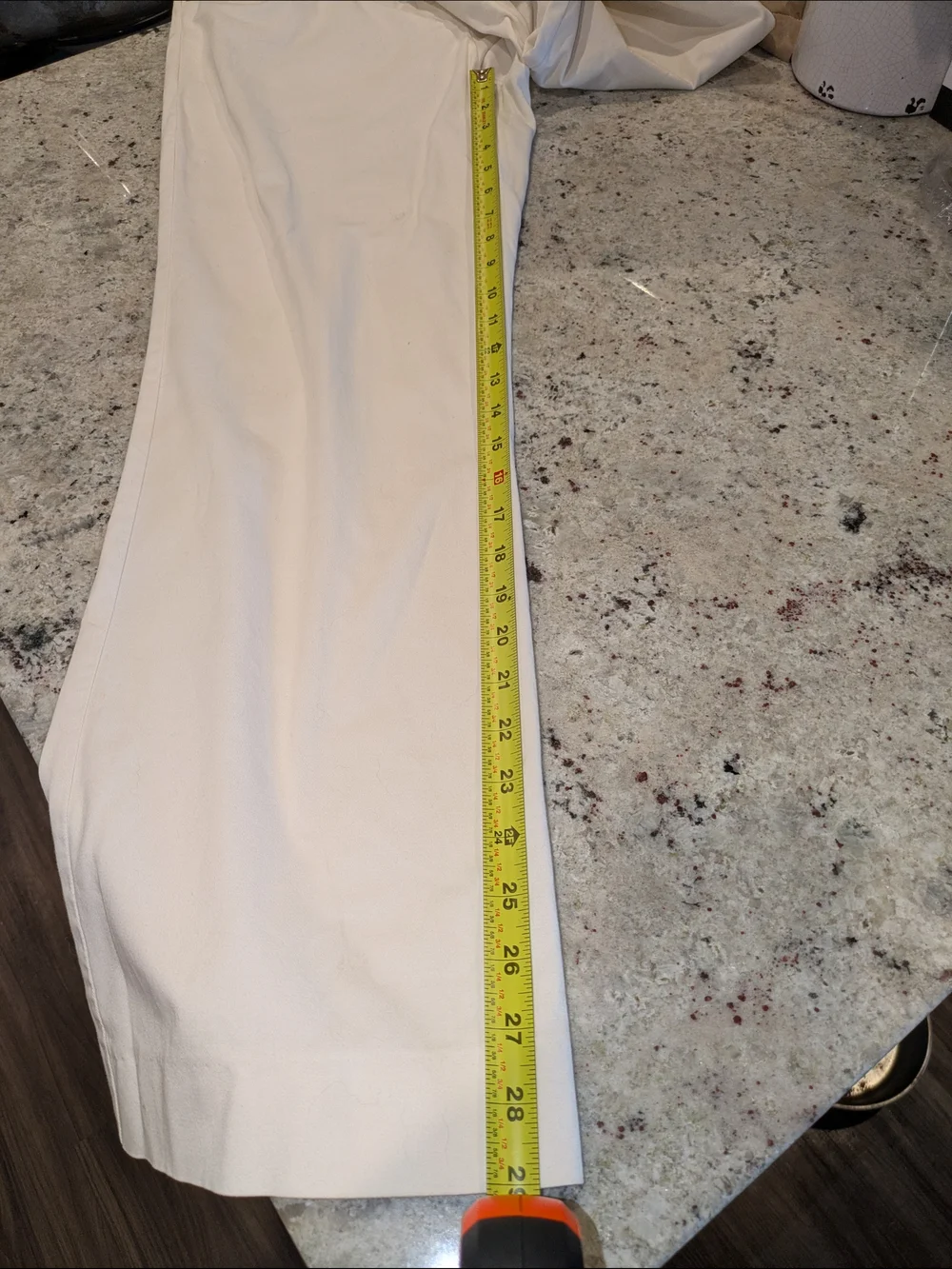 Michael Kors Gramercy Fit White Stretch Pants Size 10 Straight Leg Ankle